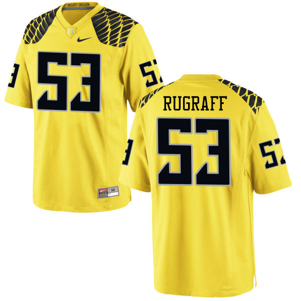 Men #53 Blake Rugraff Oregon Ducks College Football Jerseys-Yellow - Click Image to Close
